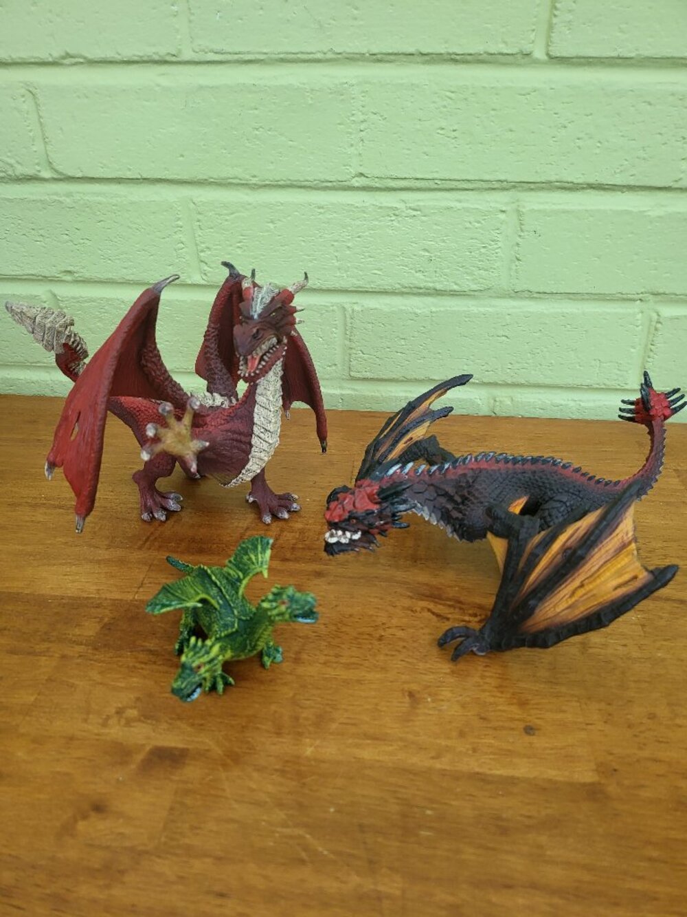 Lot of 2 Schleich Dragons Model 70512 Model 70509 + 1 Other Dragon DND RPG T7